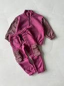 Çocuk Kadife Cep Detaylı Eşofman Takımı