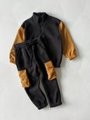 Çocuk Kadife Cep Detaylı Eşofman Takımı