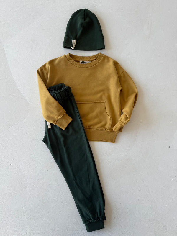 طقم أطفال من كنزة وقبعة وبنطال رياضي | RG Brand | 3–9 سنوات | RG1482