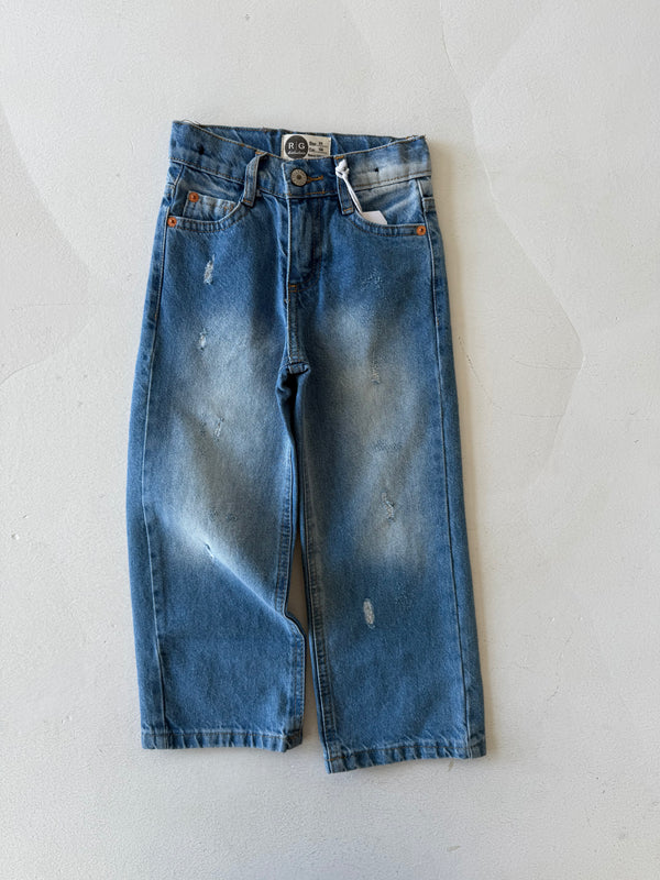 Kinderjeans mit weitem Bein | 100 % Baumwolle | Mädchen & Jungen | RG1593