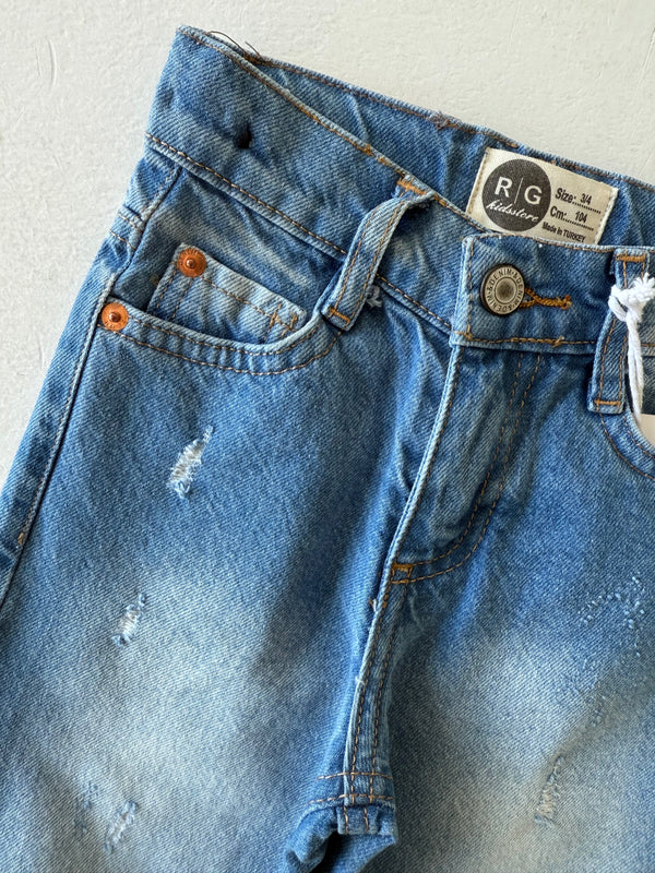 Kinderjeans mit weitem Bein | 100 % Baumwolle | Mädchen & Jungen | RG1593