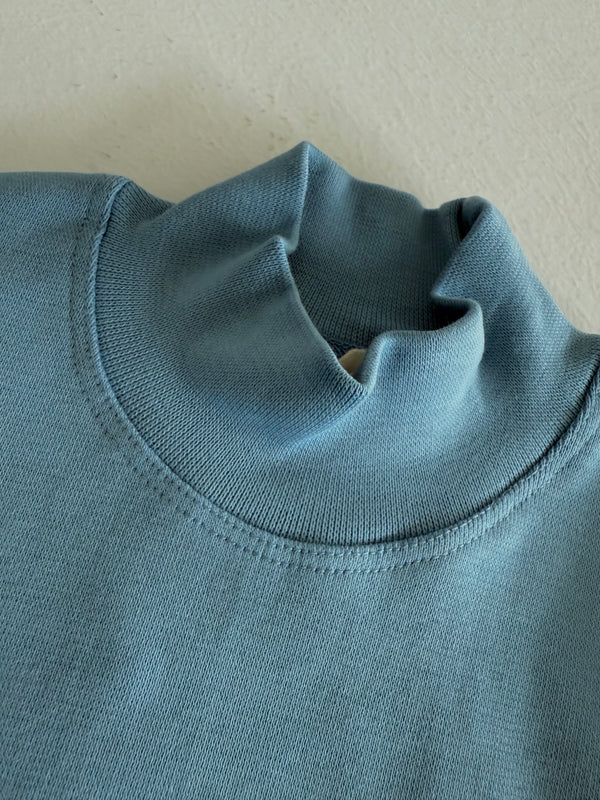 Halbrollkragen-Shirt für Mädchen und Jungen – 3–9 Jahre | Elastisch, Langarm | RG1701