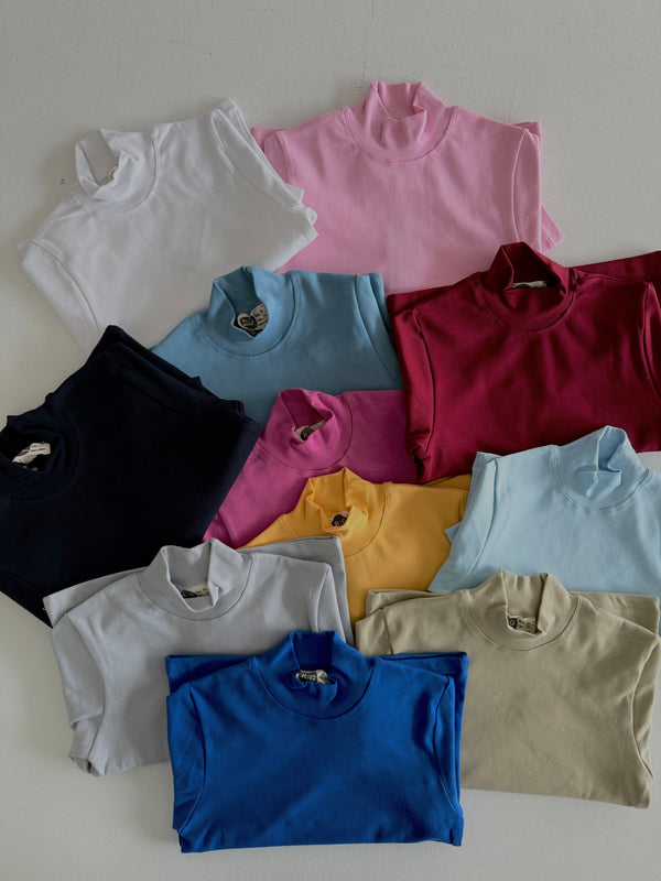 Halbrollkragen-Shirt für Mädchen und Jungen – 3–9 Jahre | Elastisch, Langarm | RG1701