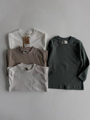 Kız Ve Erkek Çocuk Pamuk Basic Uzun Kollu Tişört | RG Brand | RG1703