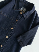 Girls' and Boys' Denim Jumpsuit | Ages 3–9 | Blue, Navy | Long-Sleeved with Pockets | RG Brand | RG1734