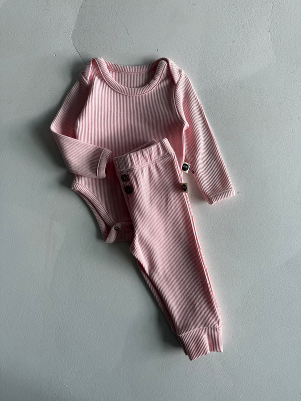 Baby Girl and Boy Natural Waffle Two-Piece Set | 6 Months – 3/4 Years | Soft Textured Baby Set | RG255