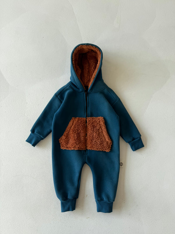Baby-Overall aus 3-Faden-Stoff mit Kapuze und Reißverschluss | 6 Monate–4 Jahre | RG Brand | RG261