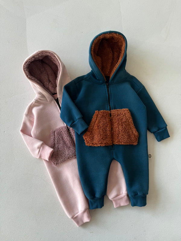 Baby-Overall aus 3-Faden-Stoff mit Kapuze und Reißverschluss | 6 Monate–4 Jahre | RG Brand | RG261