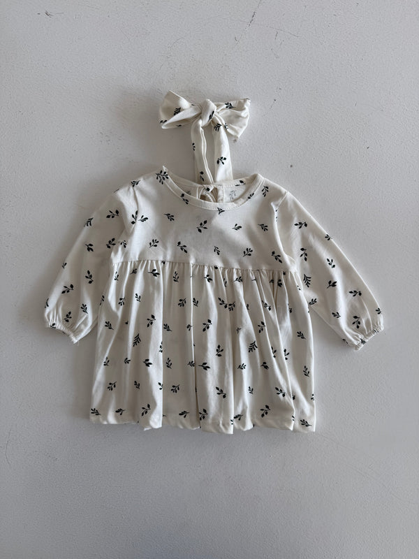 Baby Printed Dress & Hair Clip Set | RG321