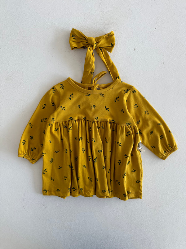 Baby Printed Dress & Hair Clip Set | RG321