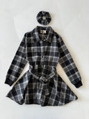 Genç Kız Çocuk Ekose Kare Yakalı Elbise – 9-15 Yaş | 4 Mevsimlik Kumaş Modeli | RG3371