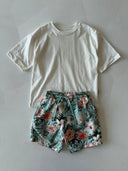 Genç Çocuk Yazlık Limon Desenli Şort Ve Beyaz Tişört Takımı | 9–15 Yaş | RG Brand | RG3401