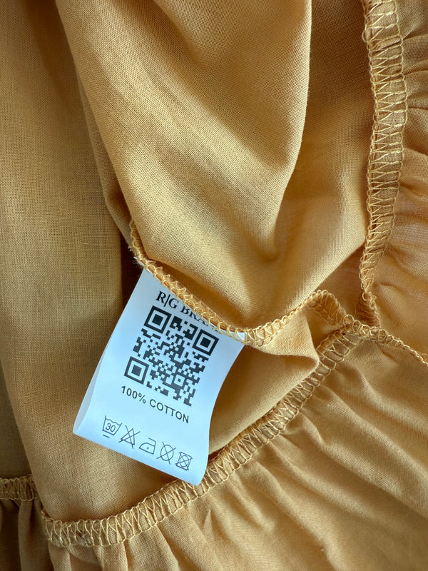 فستان قطني بكشكش وربطة رأس للبنات الرضع | أكمام طويلة | RG Brand | RG363