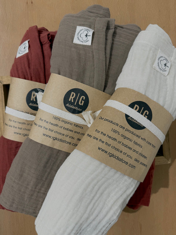 Ring-Sling-Babytragetuch | 100 % Baumwolle | Ab der Geburt | Gold- & Silberringe | RG Brand | RG370