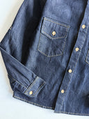Denim-Hemd für Teenager | 9–15 Jahre | Blau, Dunkelblau | Zwei Taschen, Langarm | RG Brand | RG3714