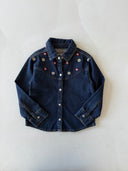 Genç Nakış Detaylı Kot Gömlek