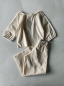 Pamuk Keten Kız Çocuk Takımı | Uzun Kollu Bluz & Pantolon | 3-9 Yaş | RG 1573 %100 Pamuk