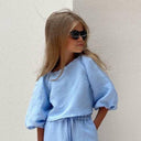 Çocuk Keten Bluz Takımı