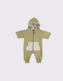 Bebek Unisex Pamuk Kapüşonlu ve Fermuarlı Tulum - RG brand