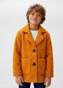 معطف للأطفال بجيوب مزدوجة وأزرار