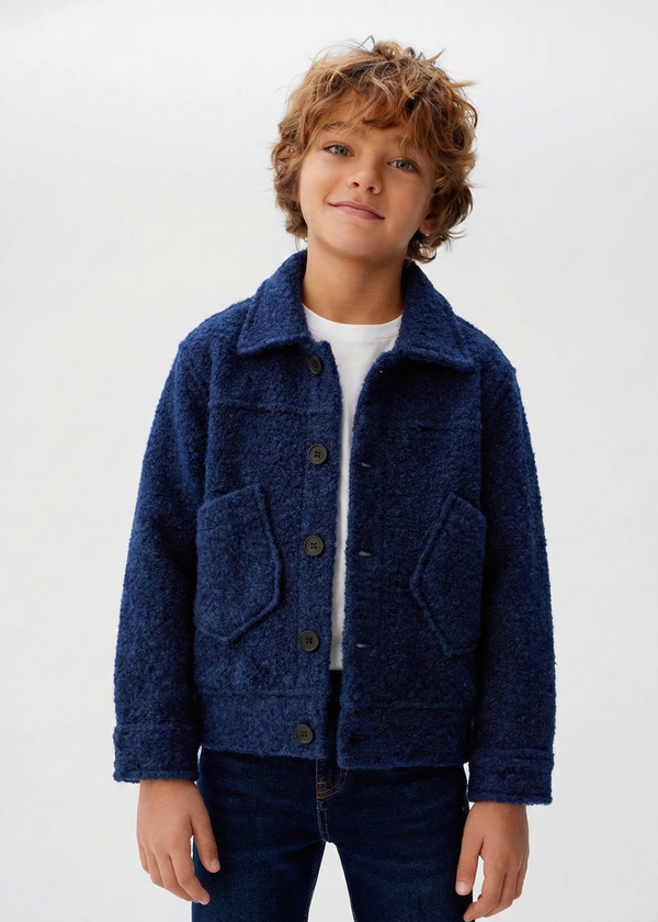 Kinderjacke mit Knopfdetails und Taschen | Mädchen & Jungen | 3–9 Jahre | Puderrosa, Marineblau | RG Brand | RG1442