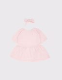 Çocuk Müslin Elastik Elbise ve Saç Bandı - RG brand