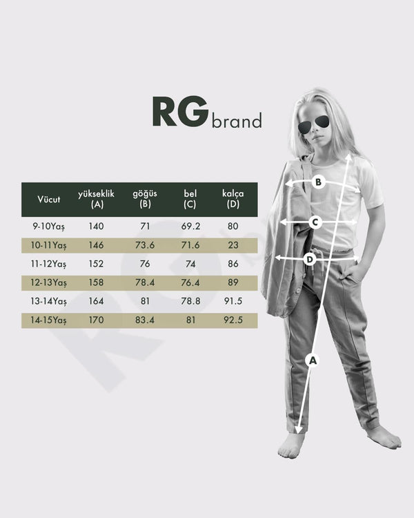 Kurzes Rollkragen-Sweatshirt für Mädchen | 9–15 Jahre | RG Brand | RG3269