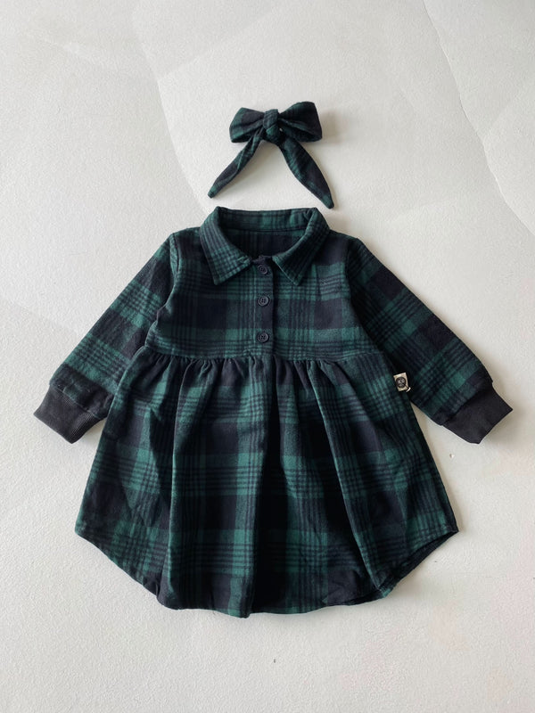 Baby Plaid Dress and Headband | 6 Months–3 Years | RG Brand | RG310