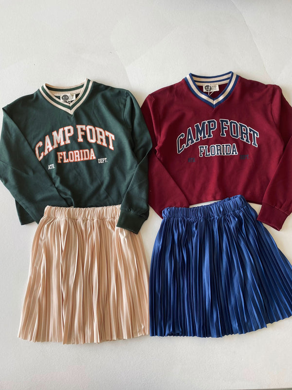 Детский комплект: толстовка с принтом и плиссированная юбка | Бренд RG | RG3334