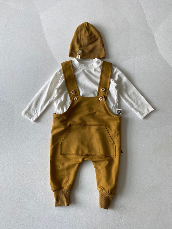 Baby Kangaroo-Pocket Jumpsuit and Beanie Set | 0–24 Months | RG Brand | RG304