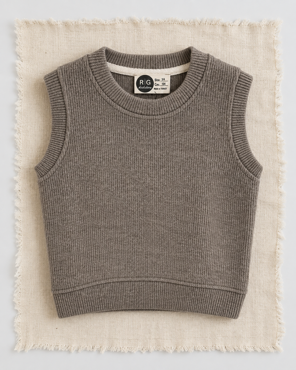 RG Brand RG1773 bej Selanik çocuk süveter, katlı görünüm.
