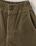 RG Brand RG1776 haki bol paça kadife çocuk pantolon, kumaş ve işçilik detayı.