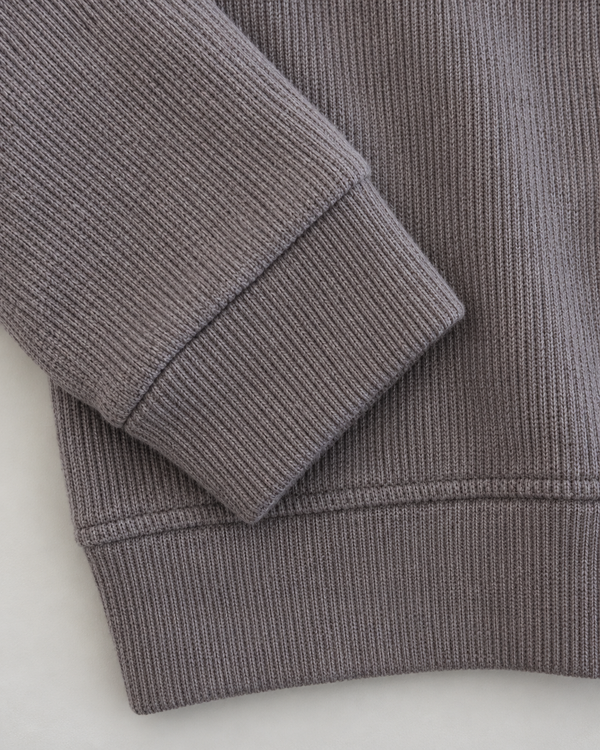 RG Brand RG3728 bej polo yaka Selanik kazak, kol manşeti ve örgü dikiş detayı.