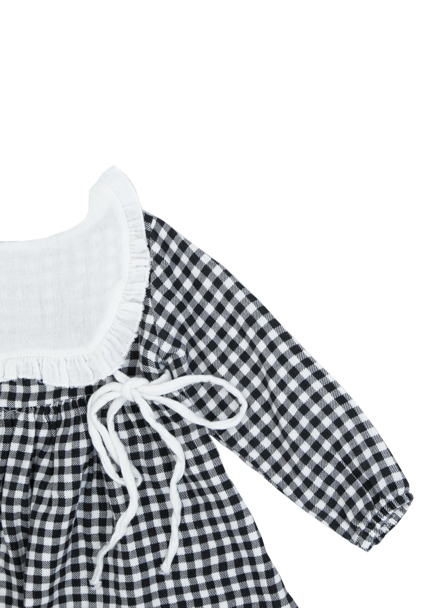 Baby 100% Organic Muslin Square Collar, Tie-Up Dress and Headband