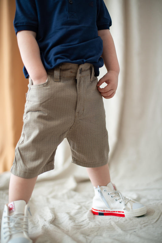 Boy's Cotton Linen Lycra Shorts 95% Cotton 5% Lycra