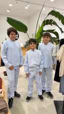 Young Muslin Shirt Tracksuit Set