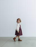 Kız Çocuk Kadife Salopet Elbise – Çift Cepli, Kışlık Günlük Tulum Elbise