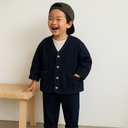 Kinderbroek met comfortabele pasvorm – Ruim, elastische tailleband, beige en jeans