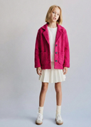 4 Mevsim Kız ve Erkek Çocuk Kaşe Mont Çift Cepli Düğmeli 9–15 Yaş | RG3318