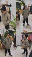 Girls and Boys 3-Piece Tracksuit Set 3 Yarn No Raising – Sweatshirt, Sweatpants and Beanie