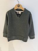 Детский трикотаж с v-образным вырезом и воротником из ткани Selanik Sweat
