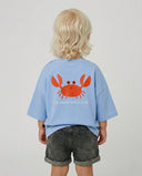 Bebek T-shirt | OH CRAB Baskılı | 6 Ay–3 Yaş | Sarı & Mavi | %100 Pamuk Yazlık | RG391