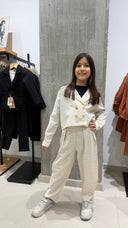 Girls' Jacket and Pants Set | Ages 9-15 | 100% Cotton Linen | Special Occasions &amp; Holidays | Stylish Kids Set | RG3388