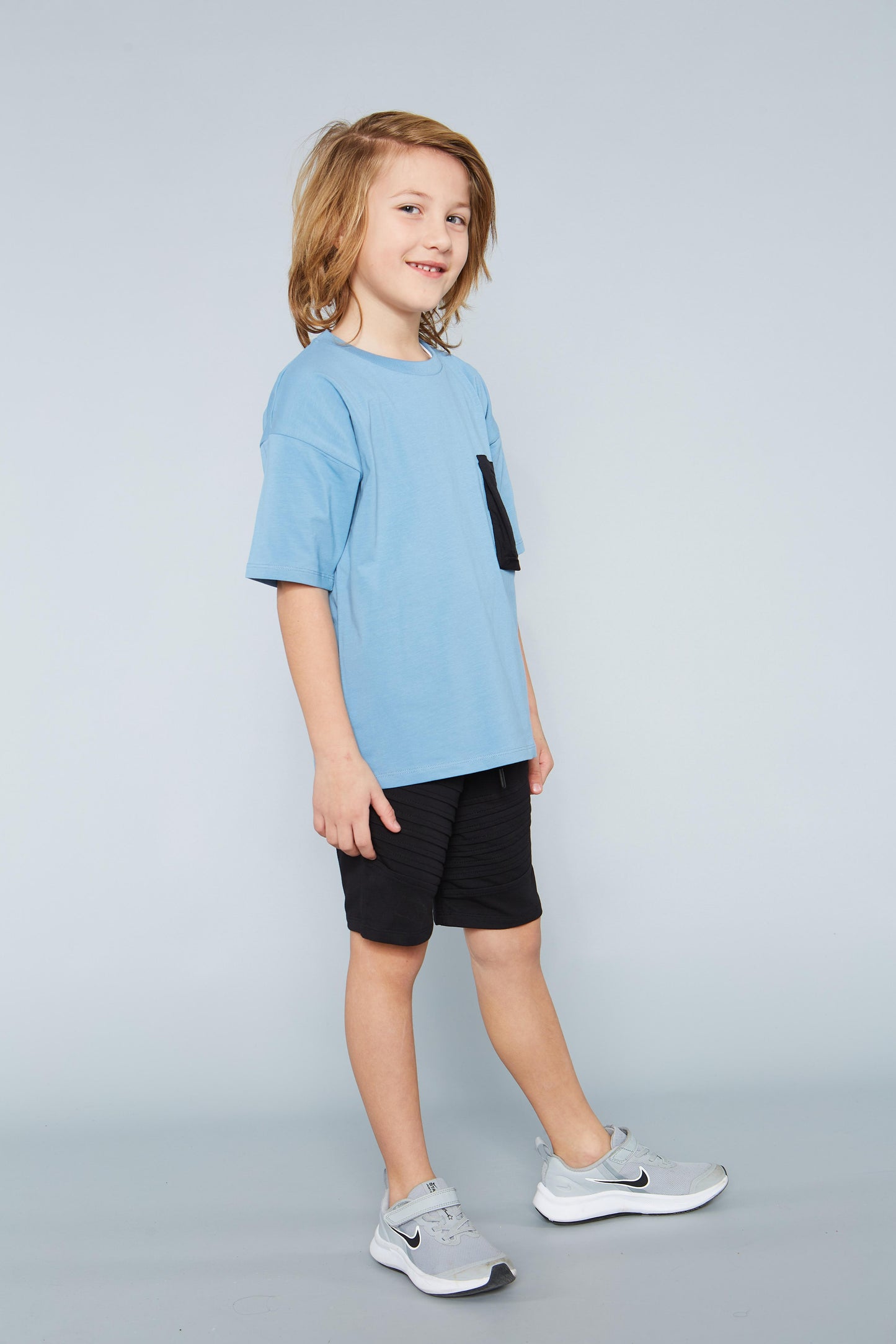 Children's Unisex 100% Cotton Summer T-Shirt with Pocket Detail