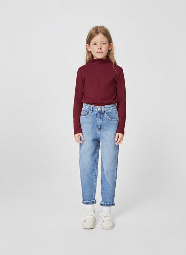 Kız Ve Erkek Çocuk Likralı Balıkçı Yaka Badi | RG Brand | 9–15 Yaş | RG3700