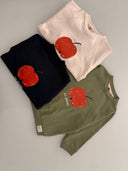 Çocuk Sweatshirt | Elma Baskılı | Diagonal 3 İplik Hafif Şardonlu | 3–9 Yaş | Kız & Erkek | RG1794