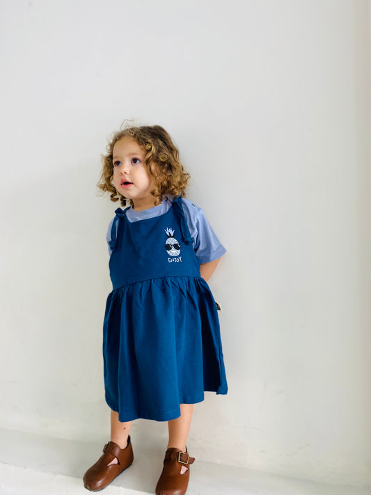 Girl's Overall Dress with T-Shirt