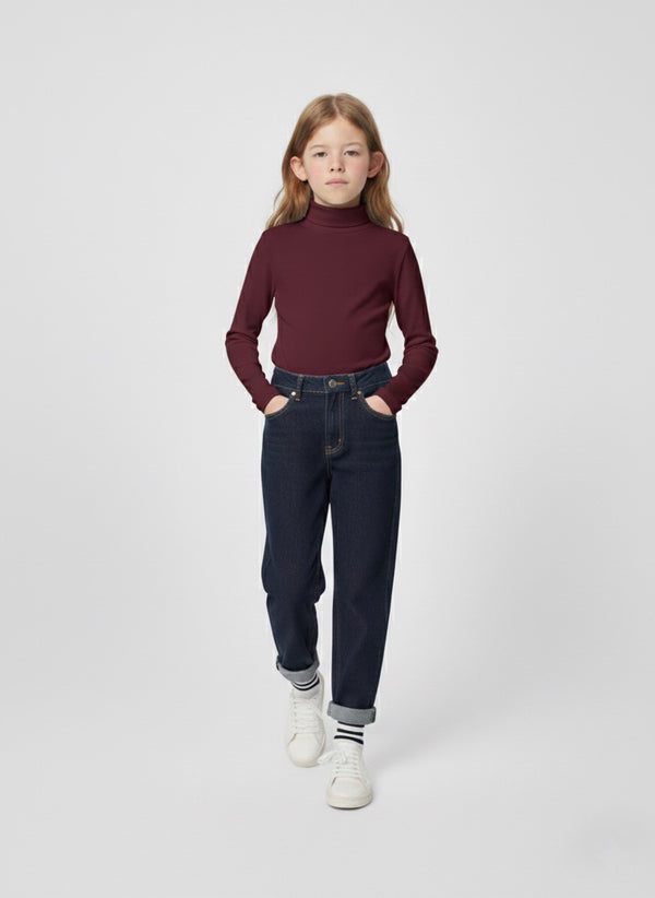 Kız Ve Erkek Çocuk Likralı Balıkçı Yaka Badi | RG Brand | 9–15 Yaş | RG3700