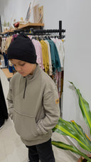 Girls and Boys 3-Piece Tracksuit Set 3 Yarn No Raising – Sweatshirt, Sweatpants and Beanie