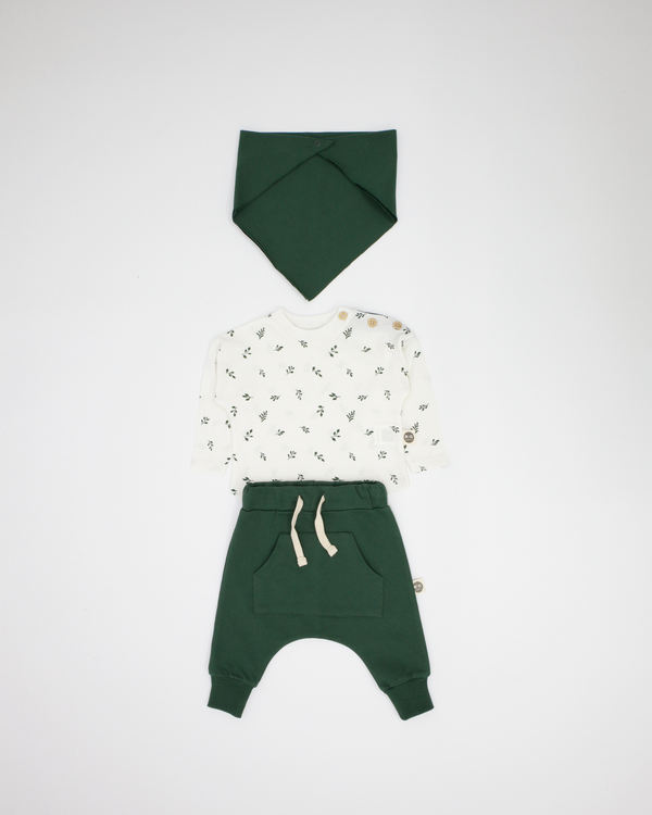 Baby-Set aus Naturbaumwolle mit Kängurutasche, 3-teilig | 0–24 Monate | RG Brand | RG311